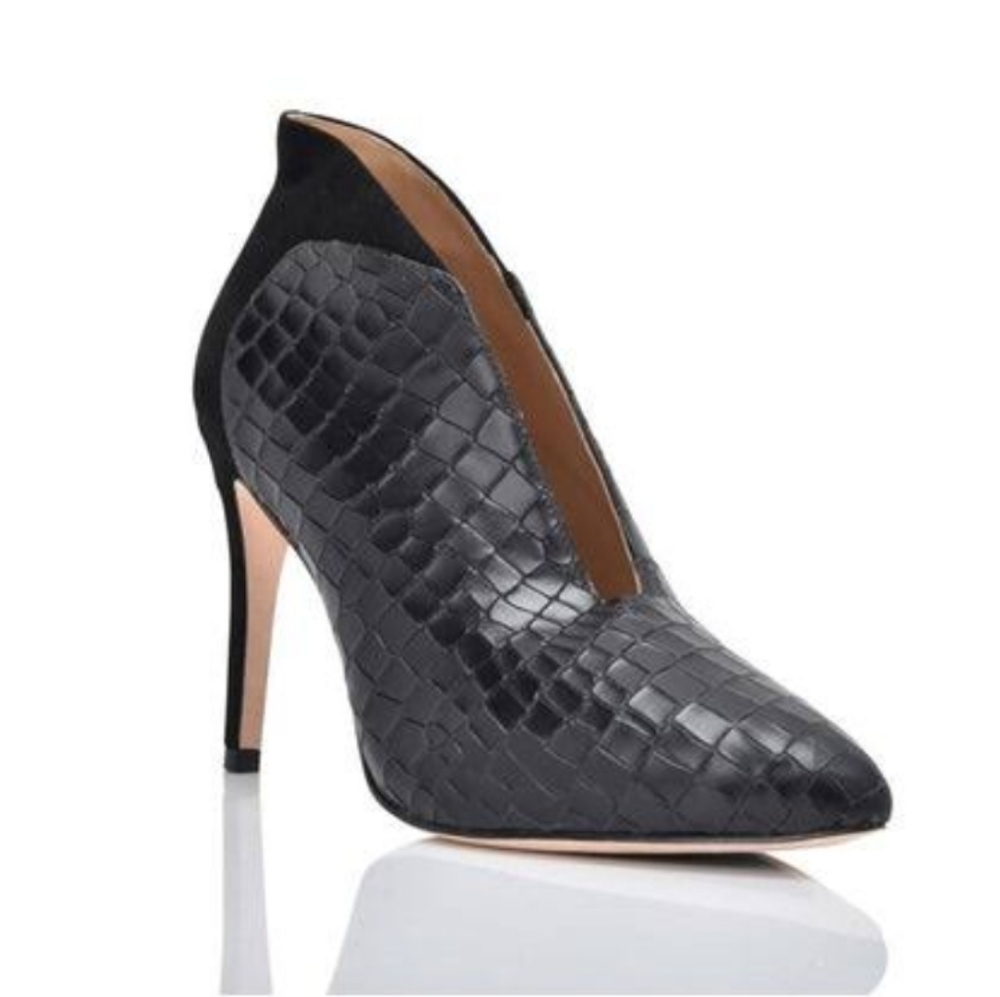 Joan OLOFF DORSEY BLACK SOFT PATENT/BLACK KID SUEDE - 8.5 M